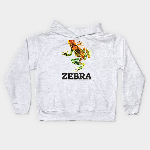 Zebra Kids Hoodie by obstinator